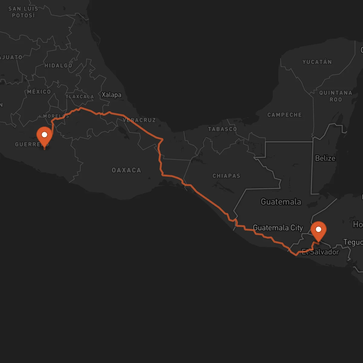 Ruta Chalatenango - Chilpancingo de los Bravo