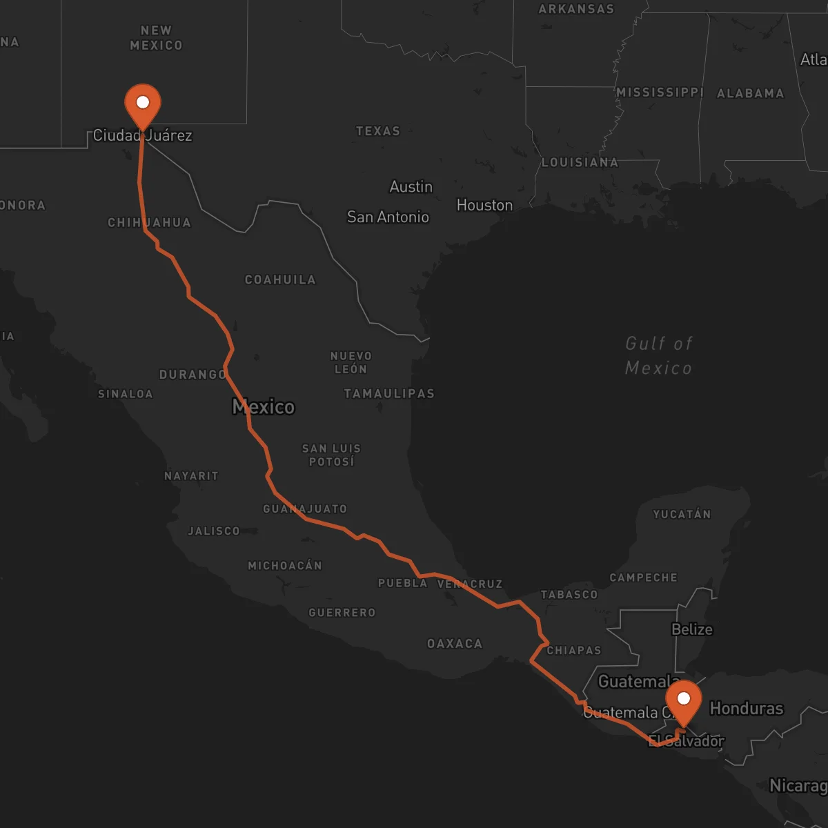 Ruta Chalatenango - Ciudad Juárez