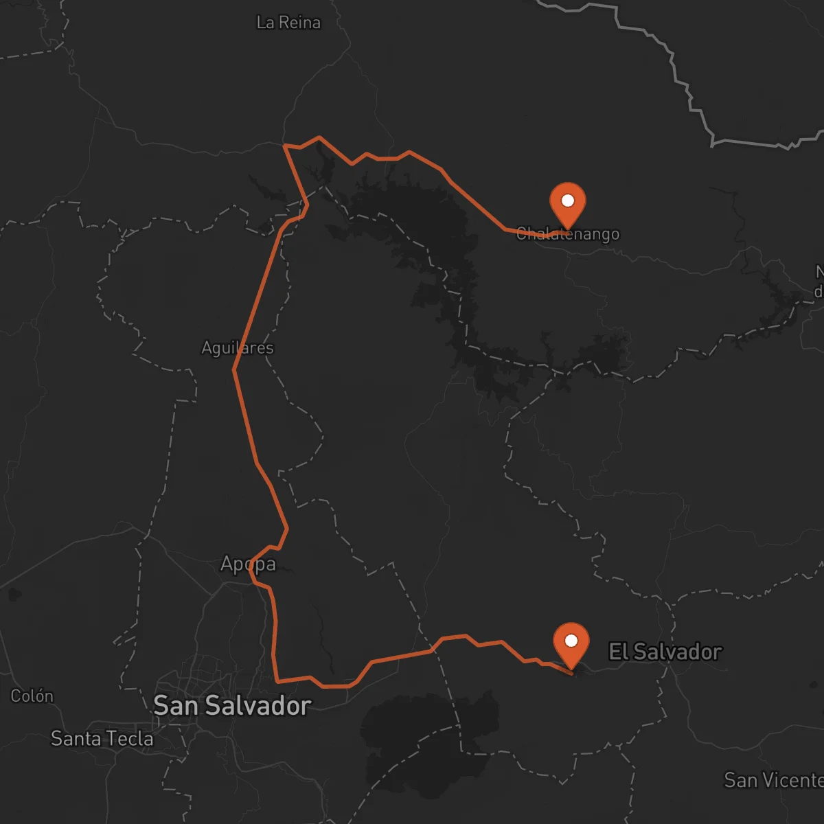 Ruta Chalatenango - Cojutepeque