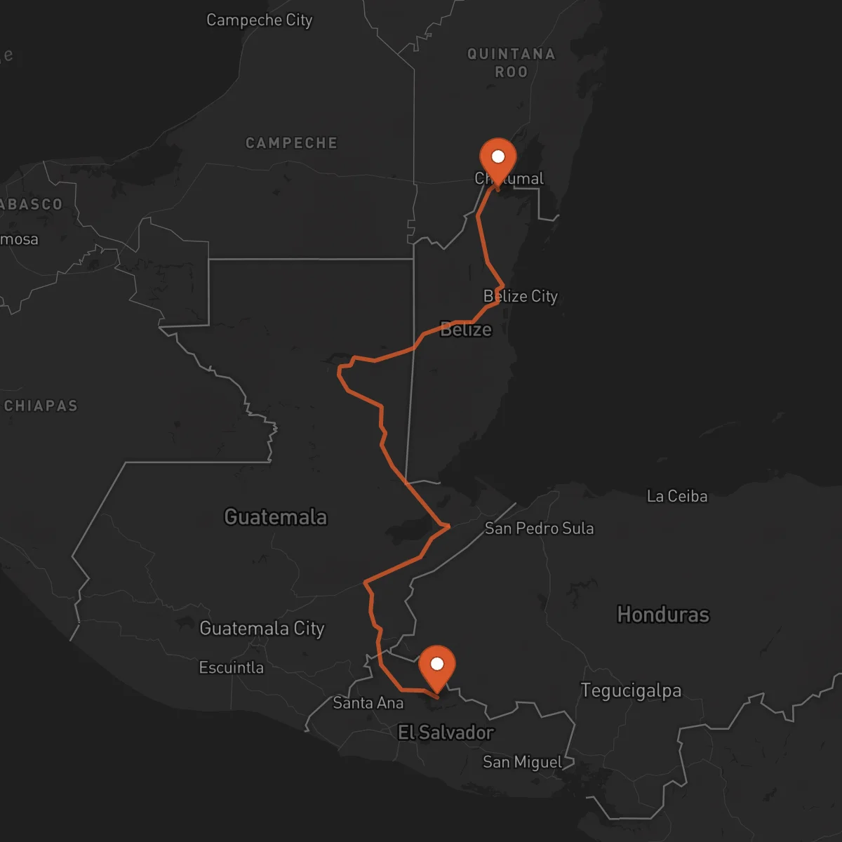 Ruta Chalatenango - Corozal Town