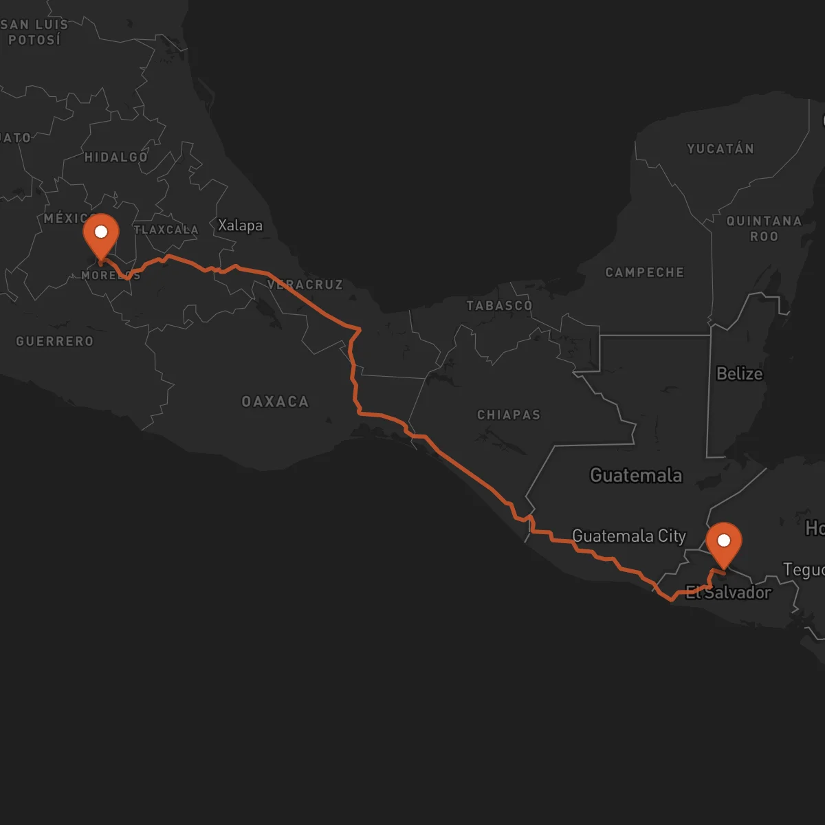 Ruta Cuernavaca - Chalatenango