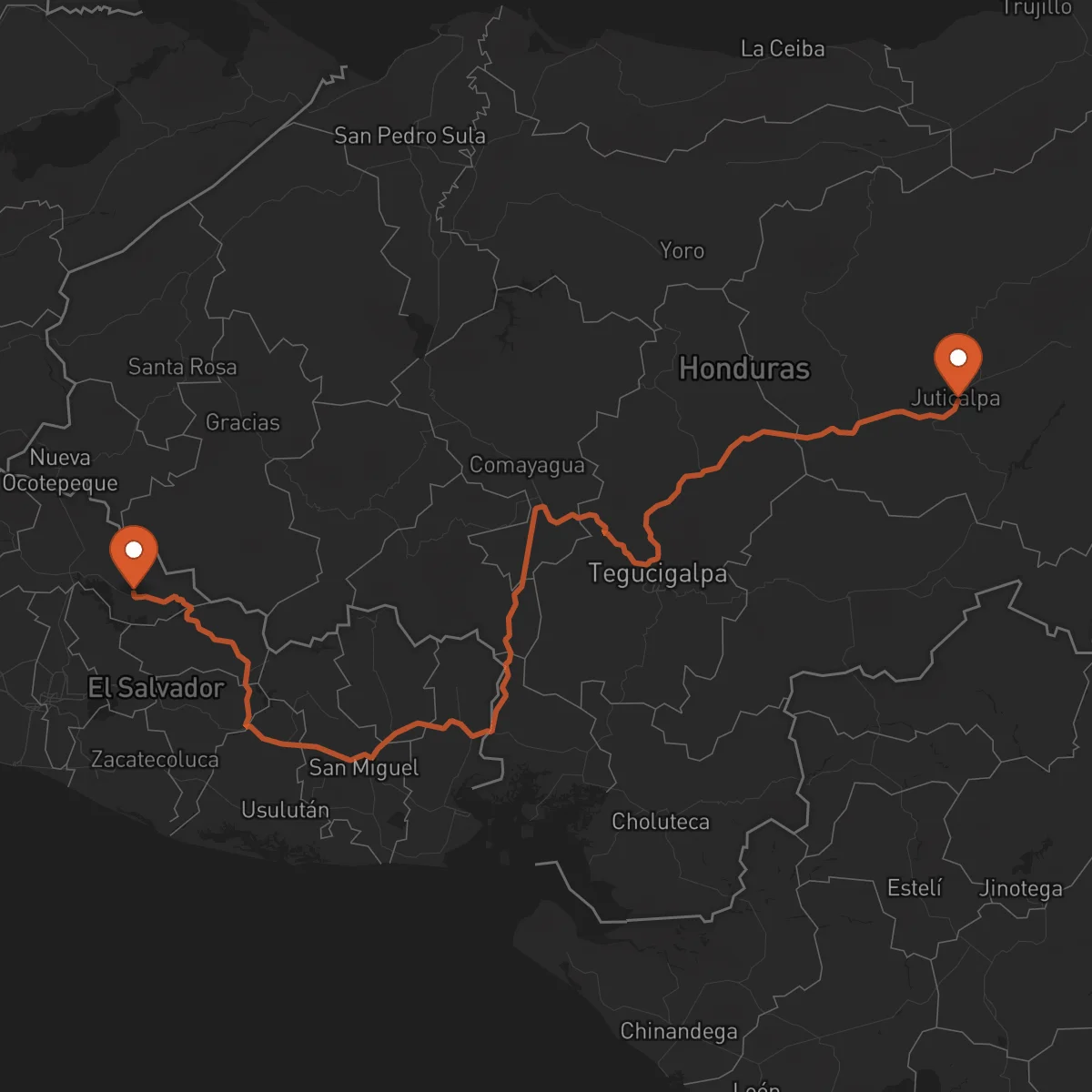 Ruta Juticalpa - Chalatenango