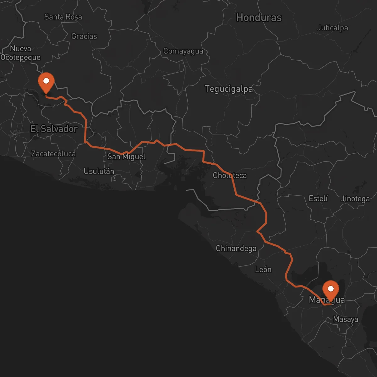 Ruta Chalatenango - Managua