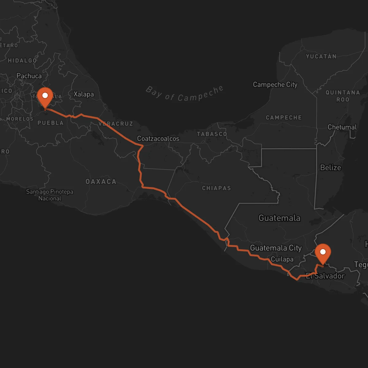 Ruta Chalatenango - Puebla de Zaragoza