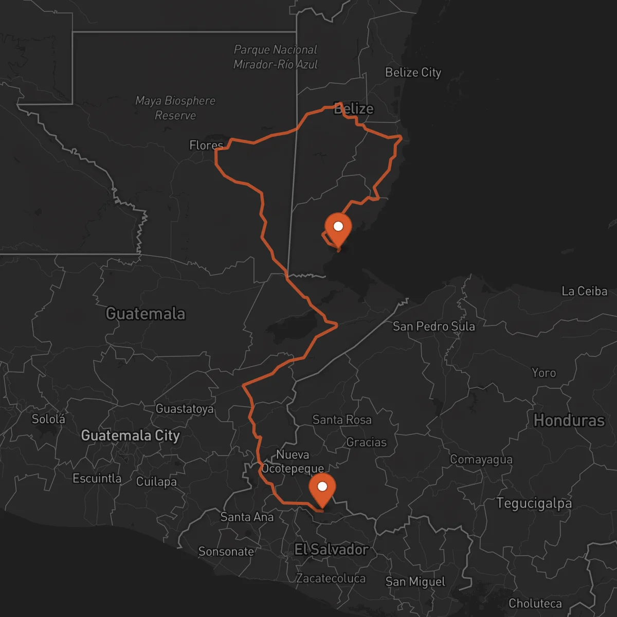 Ruta Punta Gorda - Chalatenango