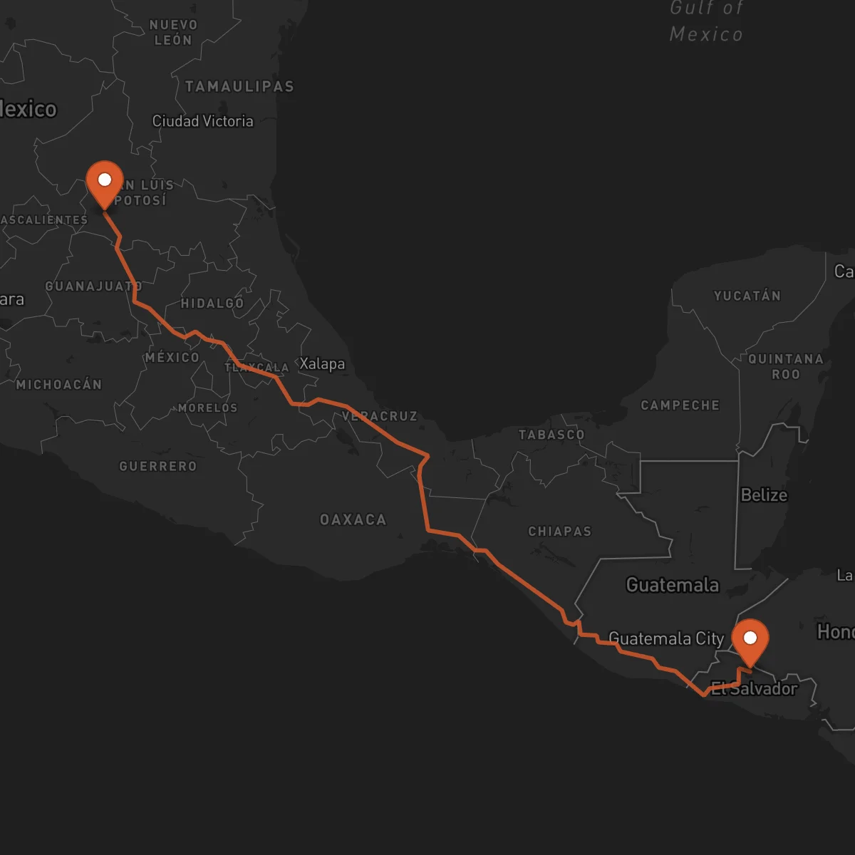Ruta San Luis Potosí - Chalatenango