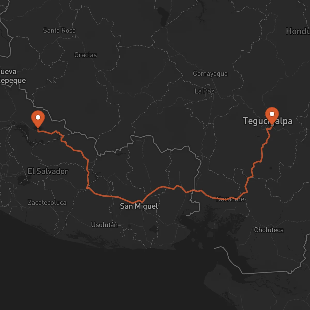 Ruta Chalatenango - Tegucigalpa
