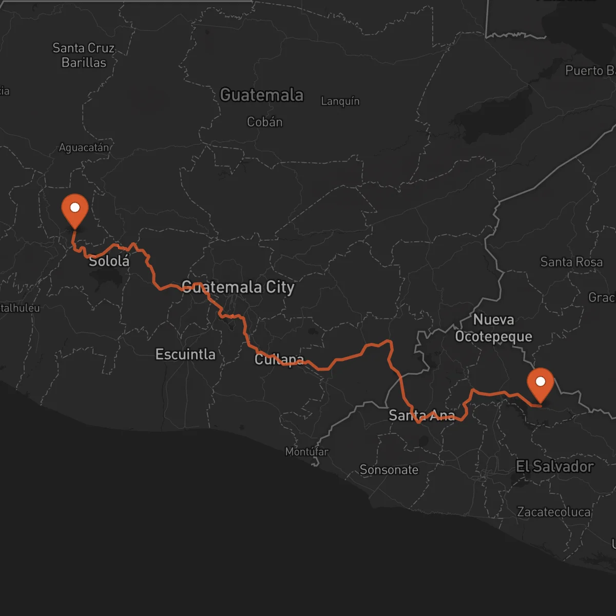 Ruta Chalatenango - Totonicapán