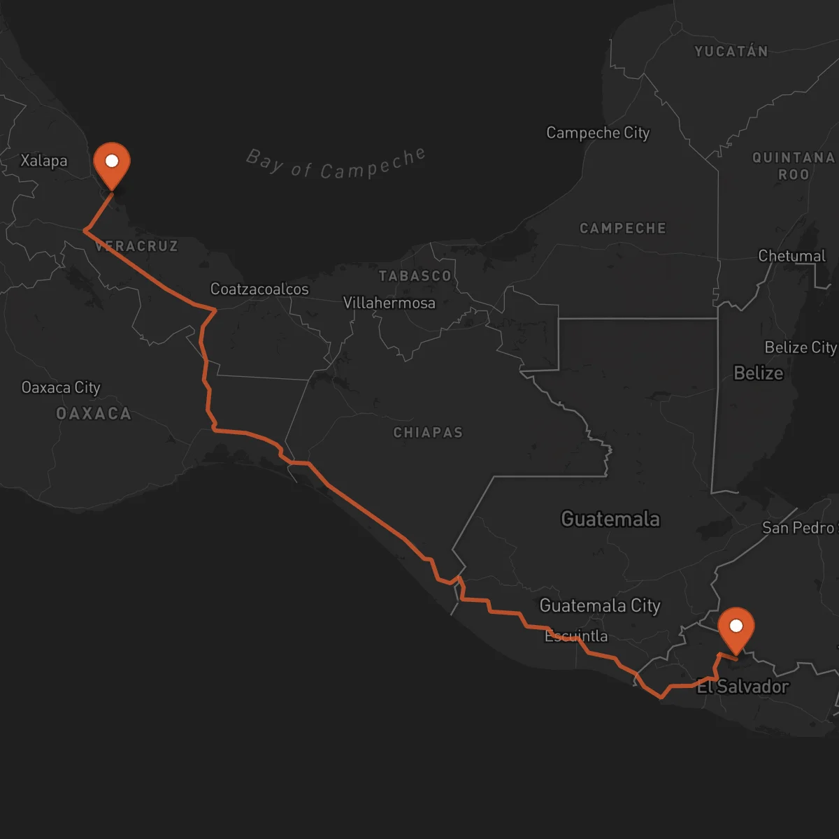 Ruta Chalatenango - Veracruz