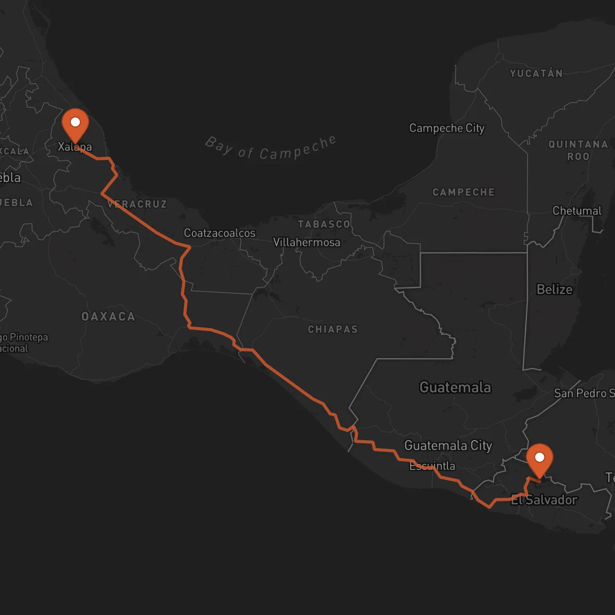 Ruta Chalatenango - Xalapa