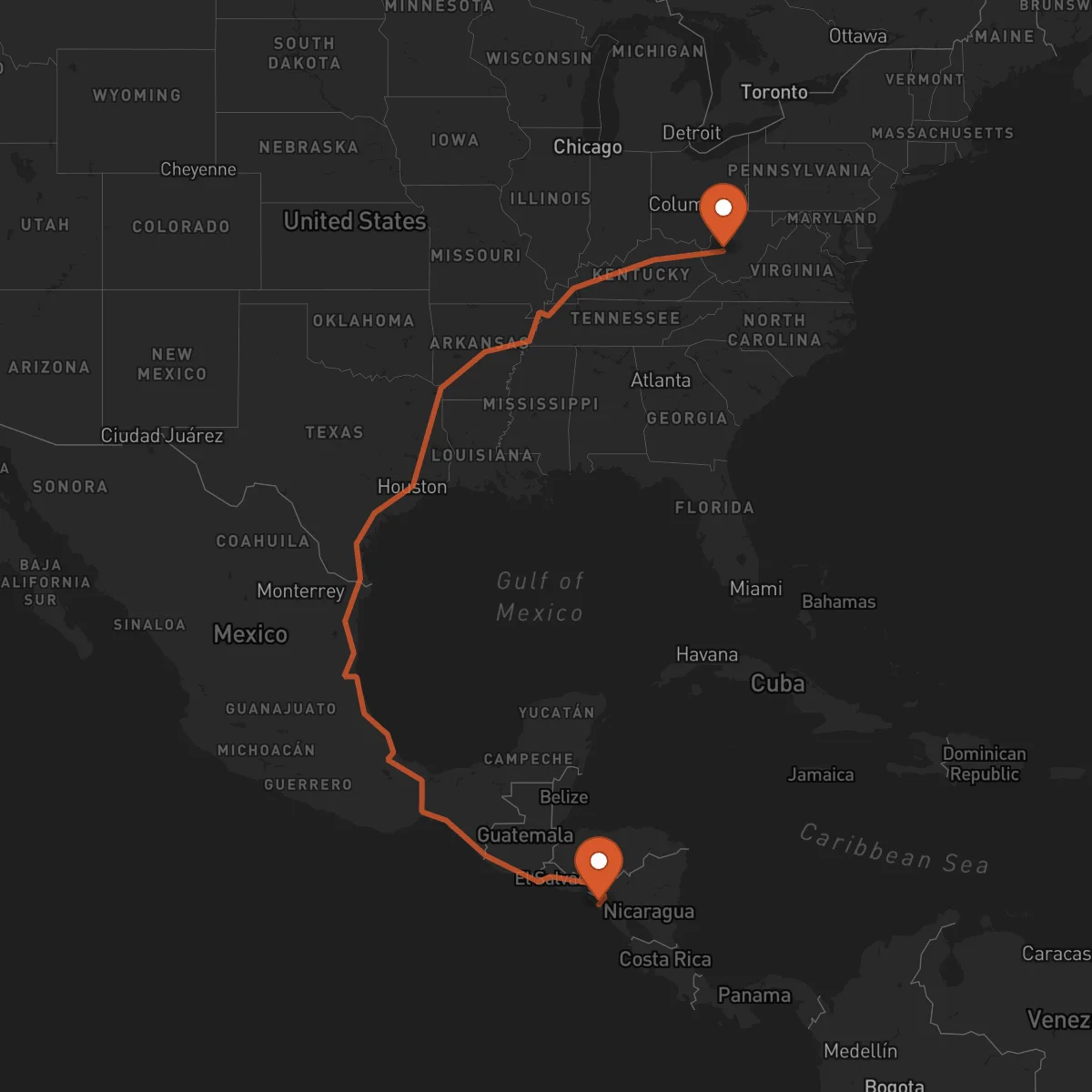 Ruta Charleston - Chinandega