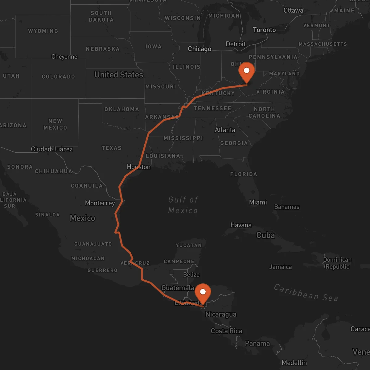 Ruta Charleston - Choluteca