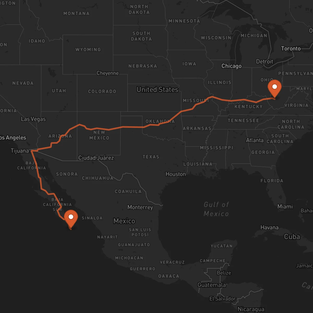 Ruta Charleston - Los Cabos