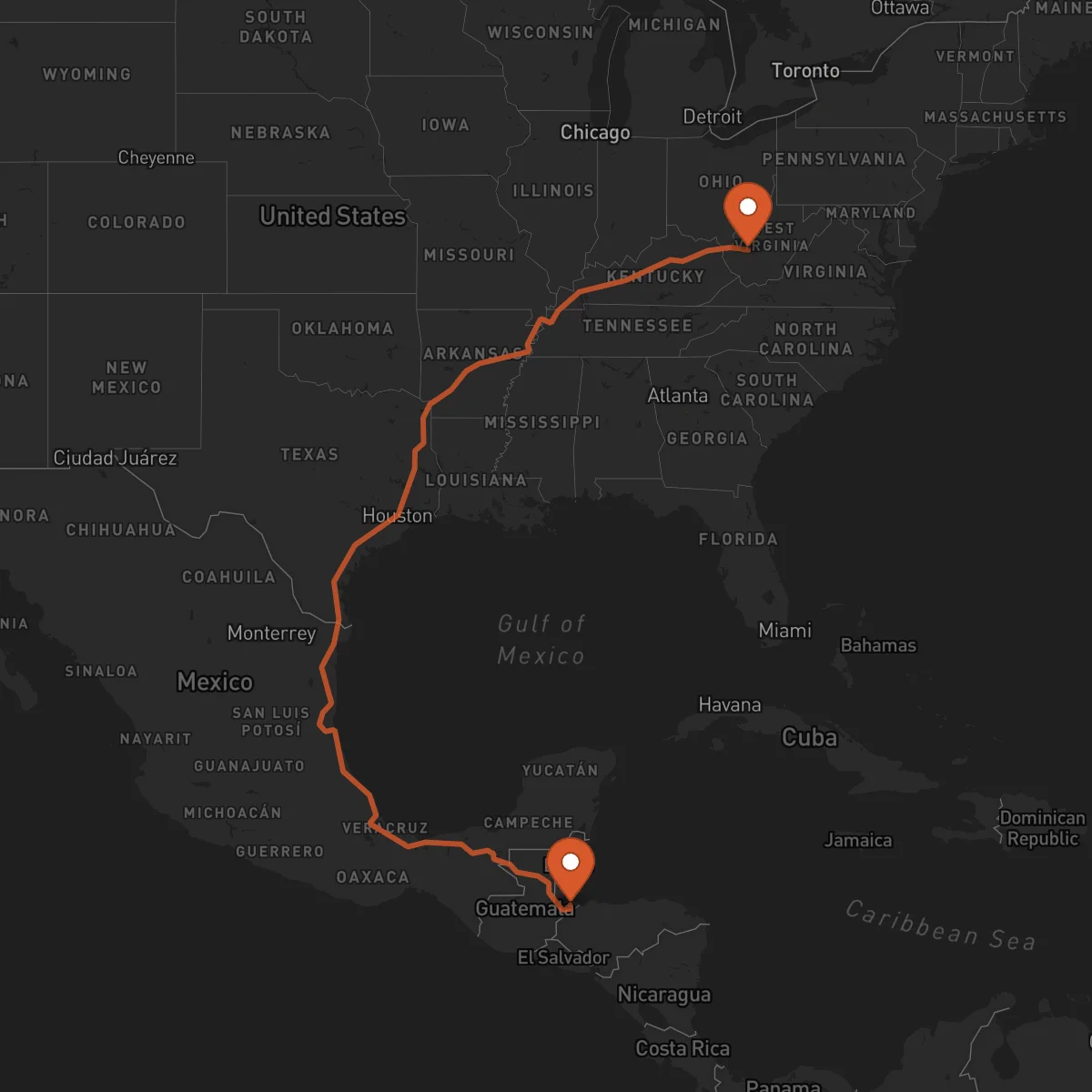Ruta Charleston - Puerto Barrios