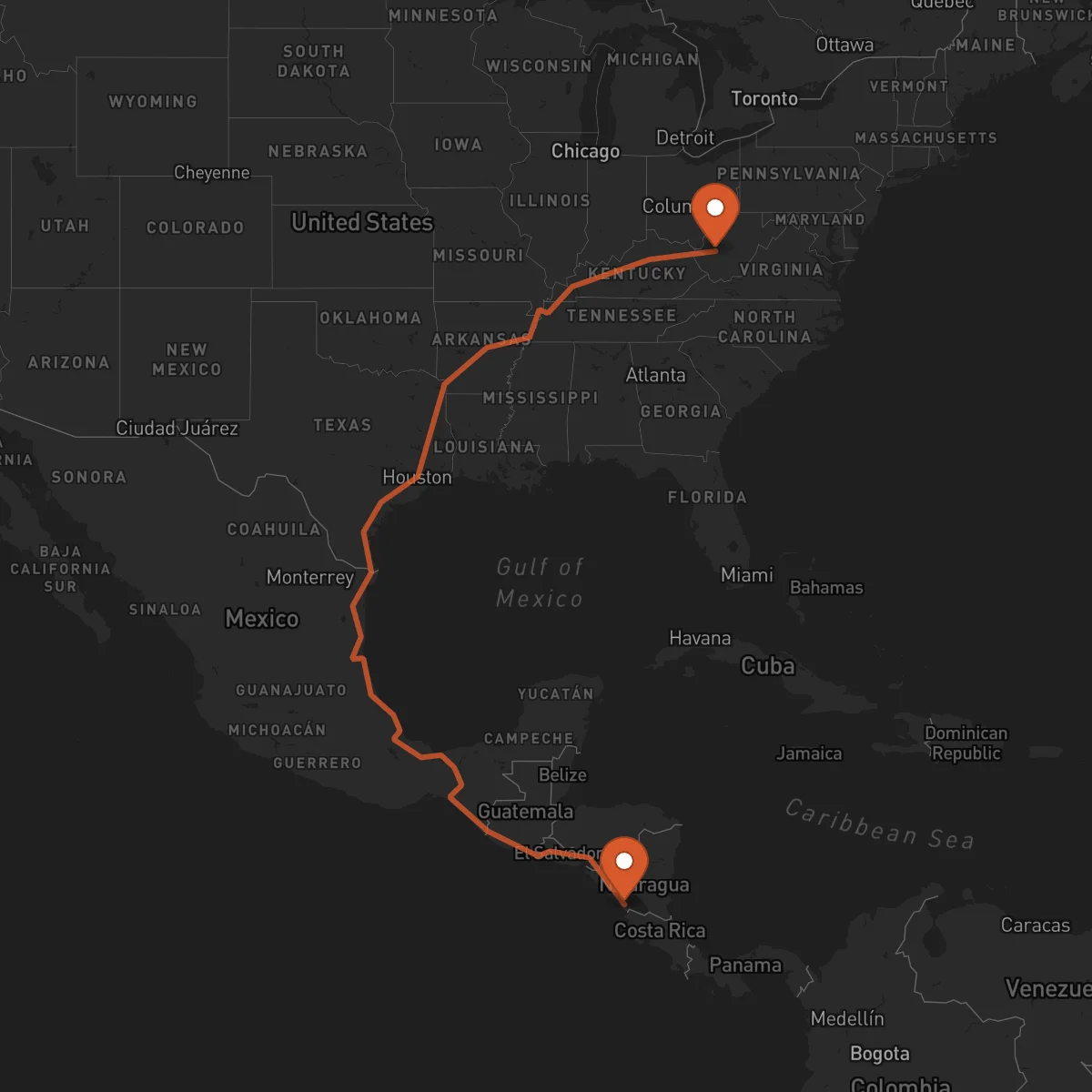 Ruta Charleston - Rivas