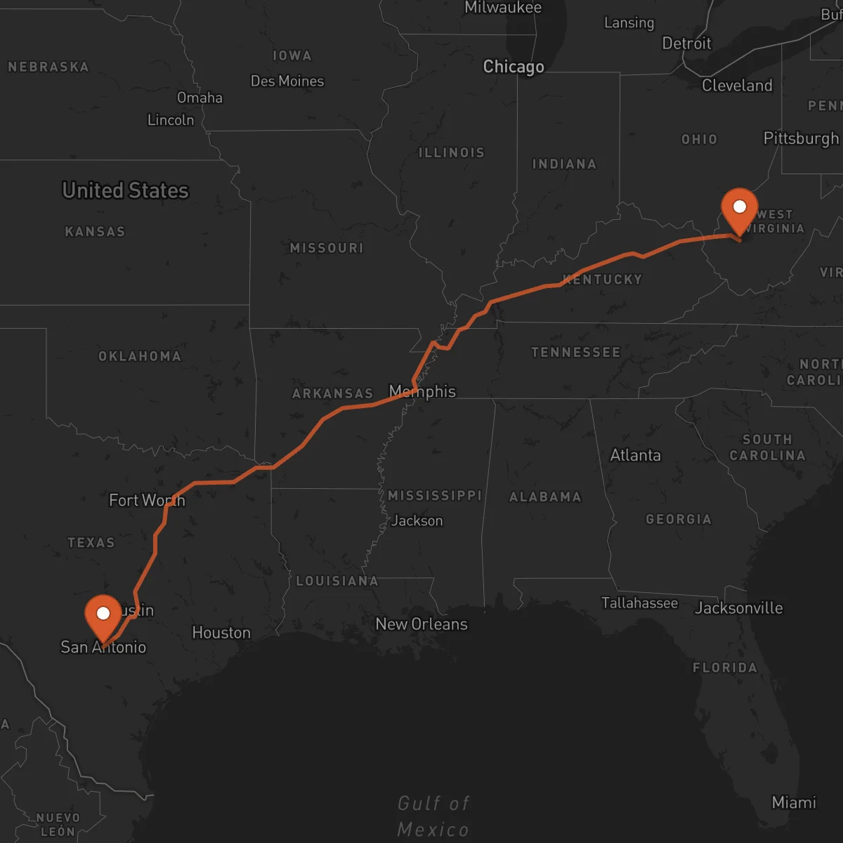 Ruta Charleston - San Antonio