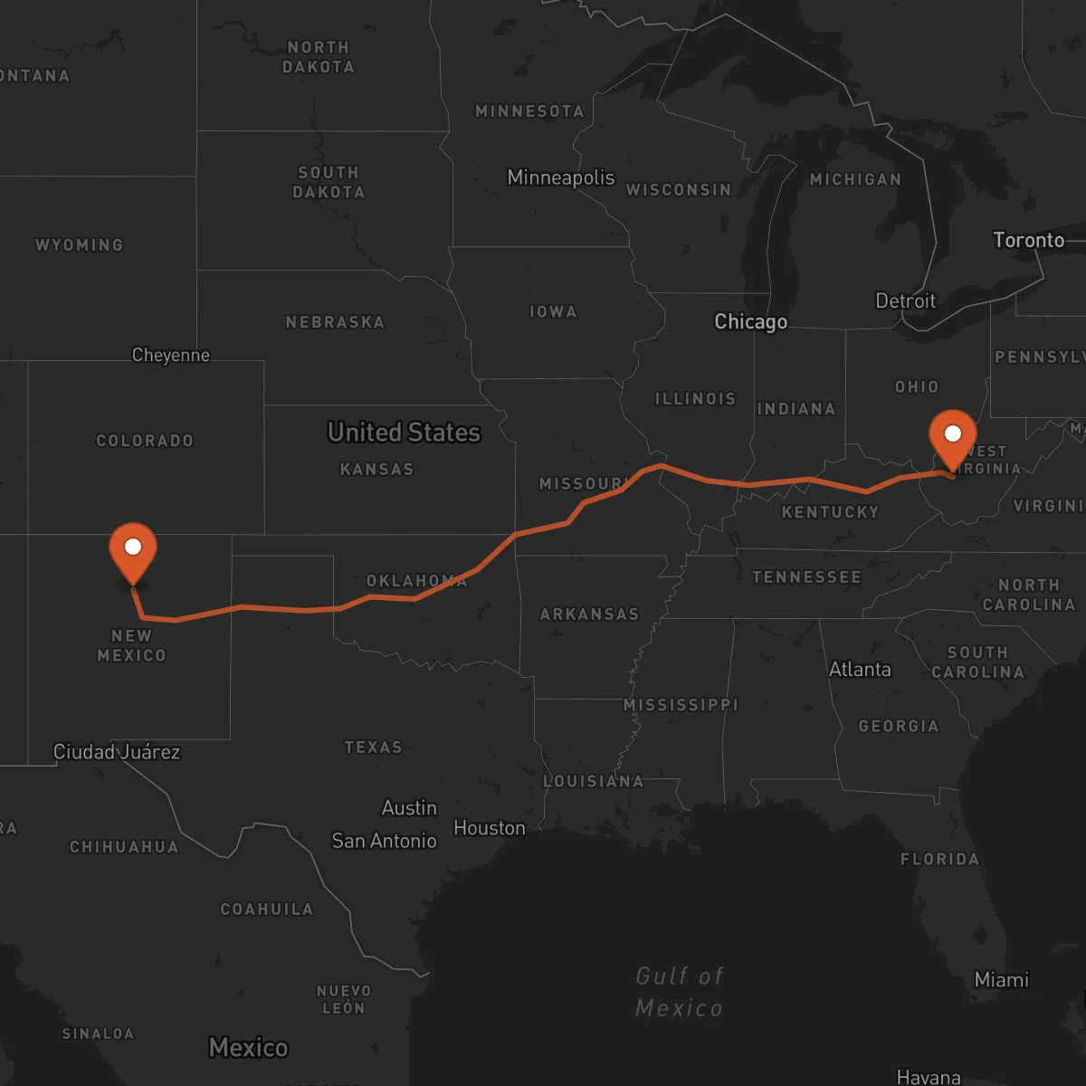 Ruta Charleston - Santa Fe
