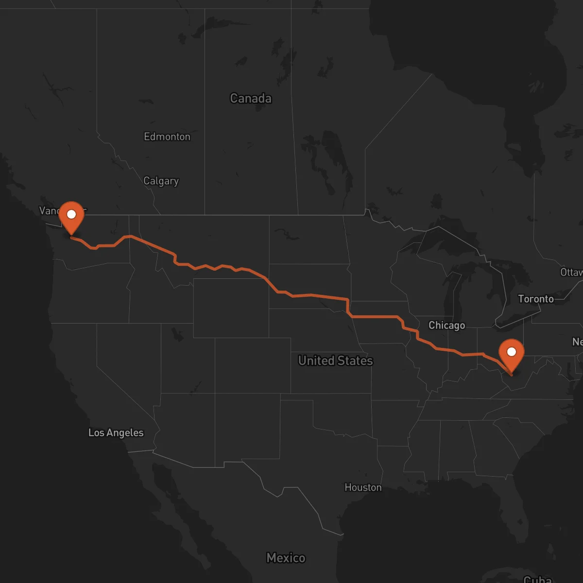 Ruta Charleston - Seattle
