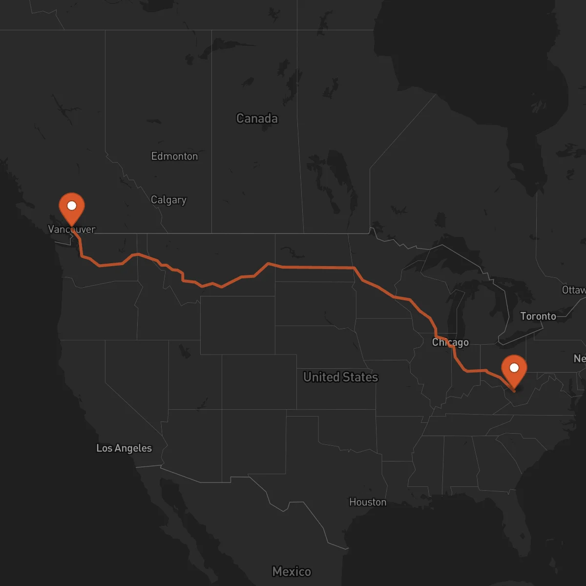 Ruta Charleston - Vancouver