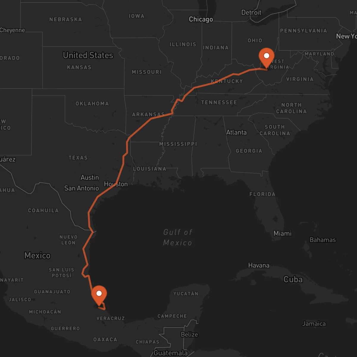 Ruta Xalapa - Charleston