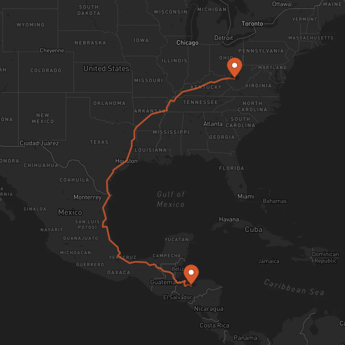 Ruta Charleston - Yoro