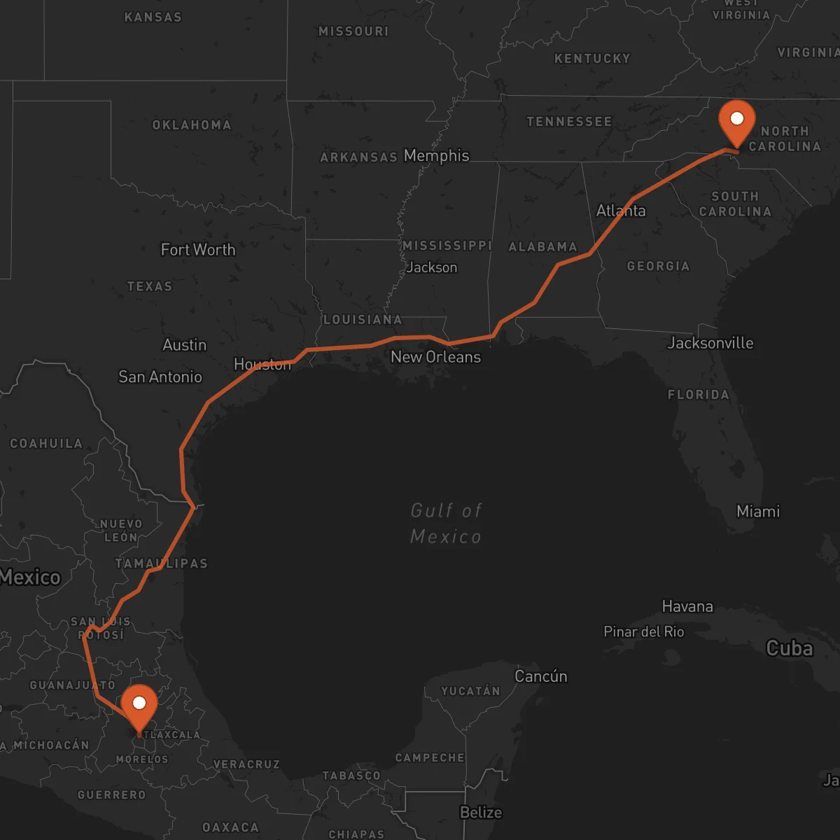 Ruta Charlotte - Ciudad de México