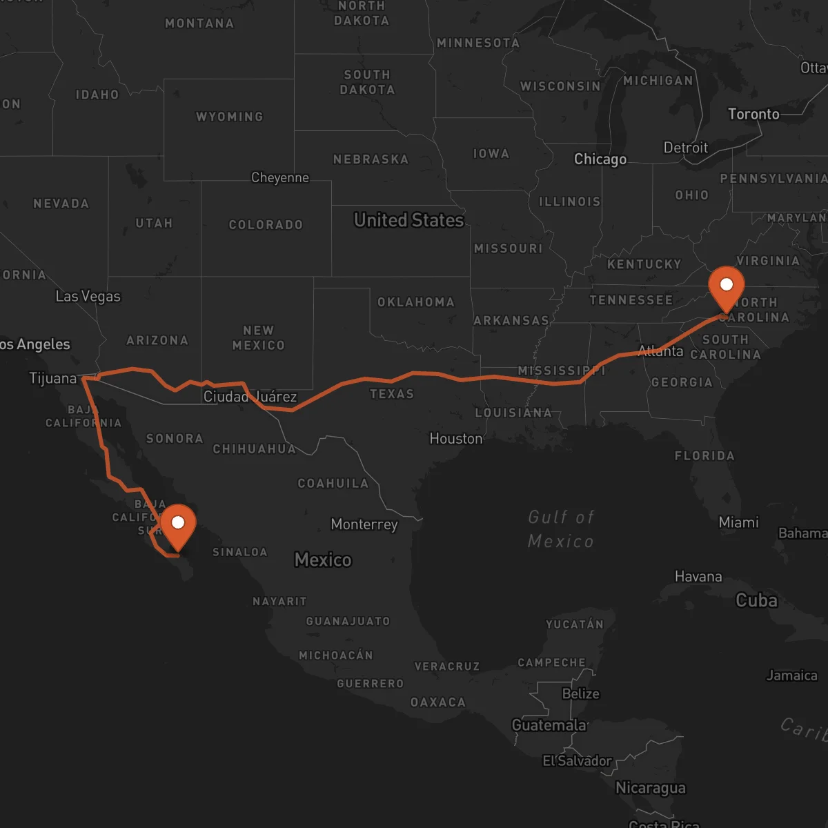 Ruta La Paz - Charlotte