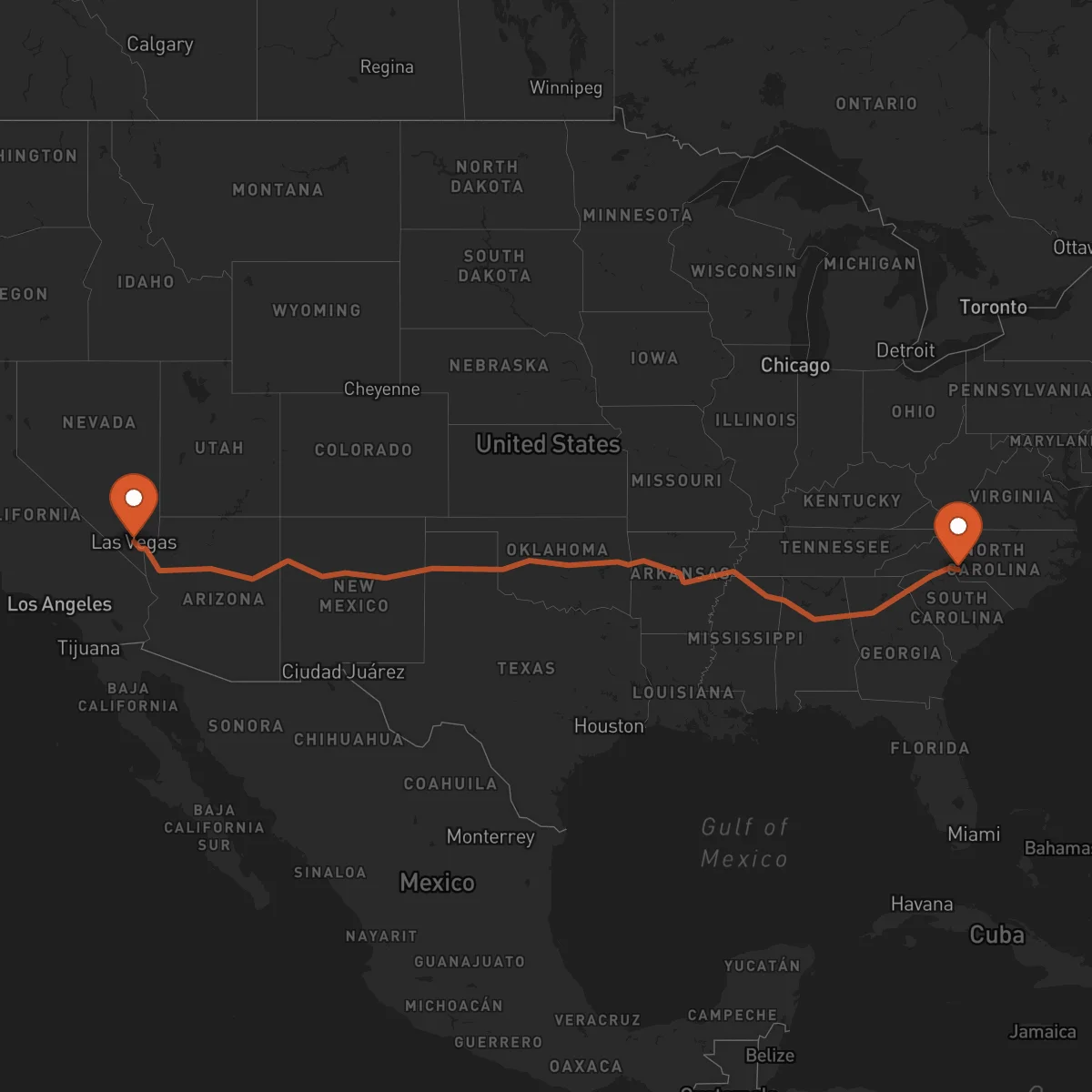 Ruta Charlotte - Las Vegas