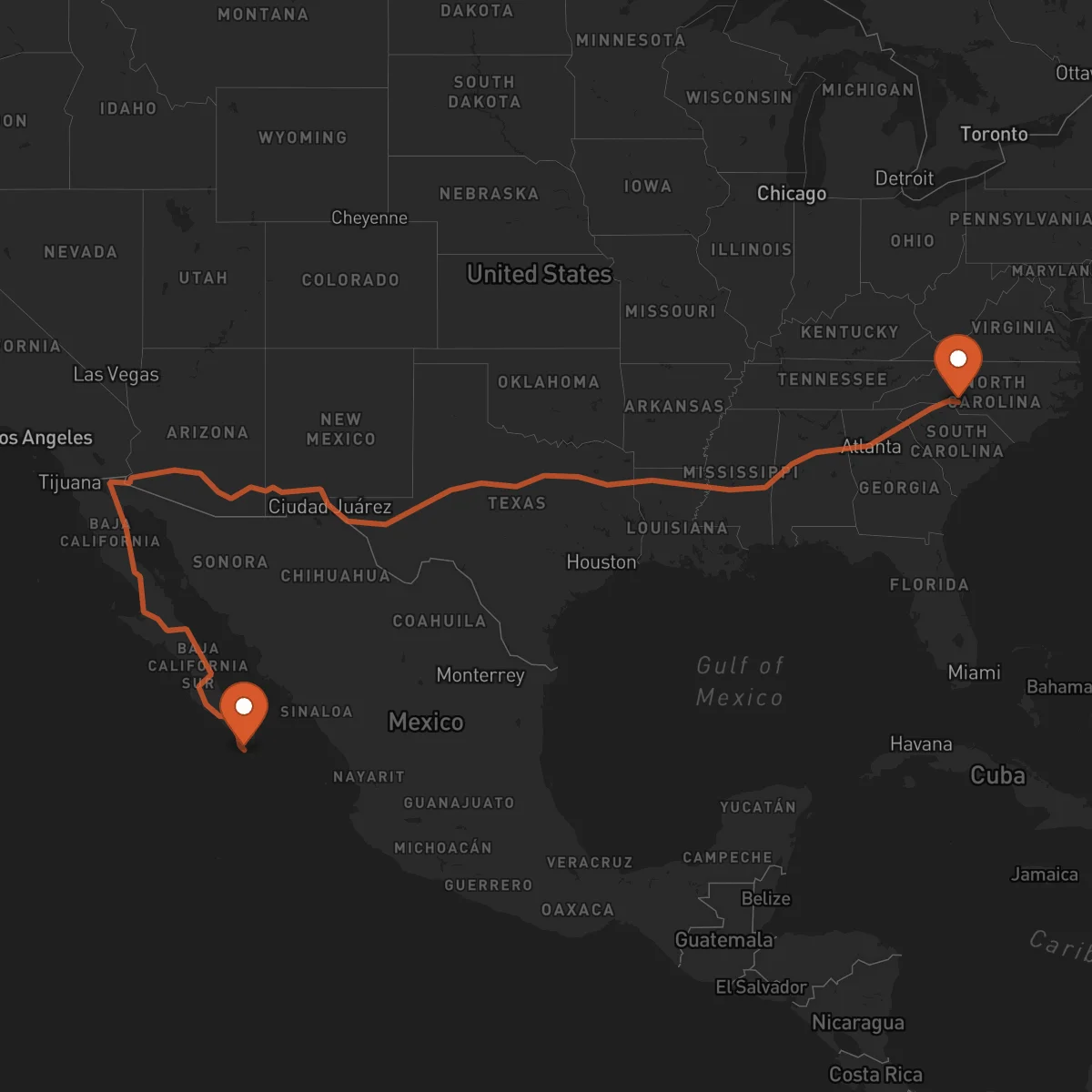 Ruta Los Cabos - Charlotte