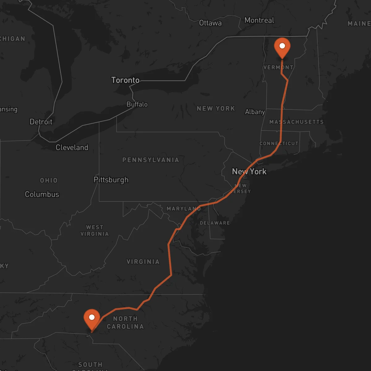 Ruta Charlotte - Montpelier