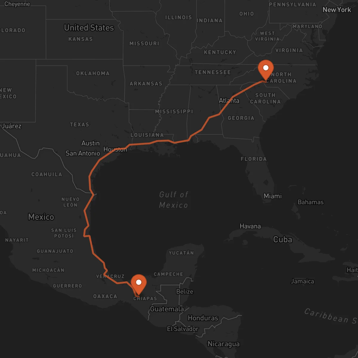 Ruta Charlotte - Tuxtla Gutiérrez