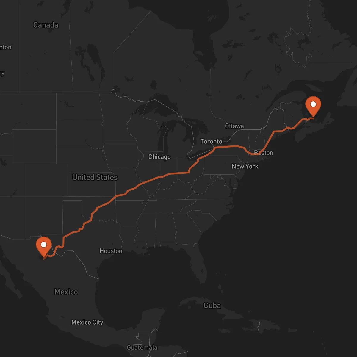 Ruta Chihuahua - Charlottetown