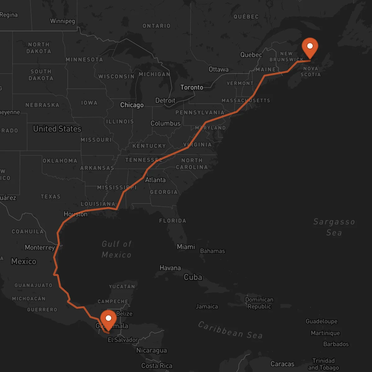 Ruta Chimaltenango - Charlottetown