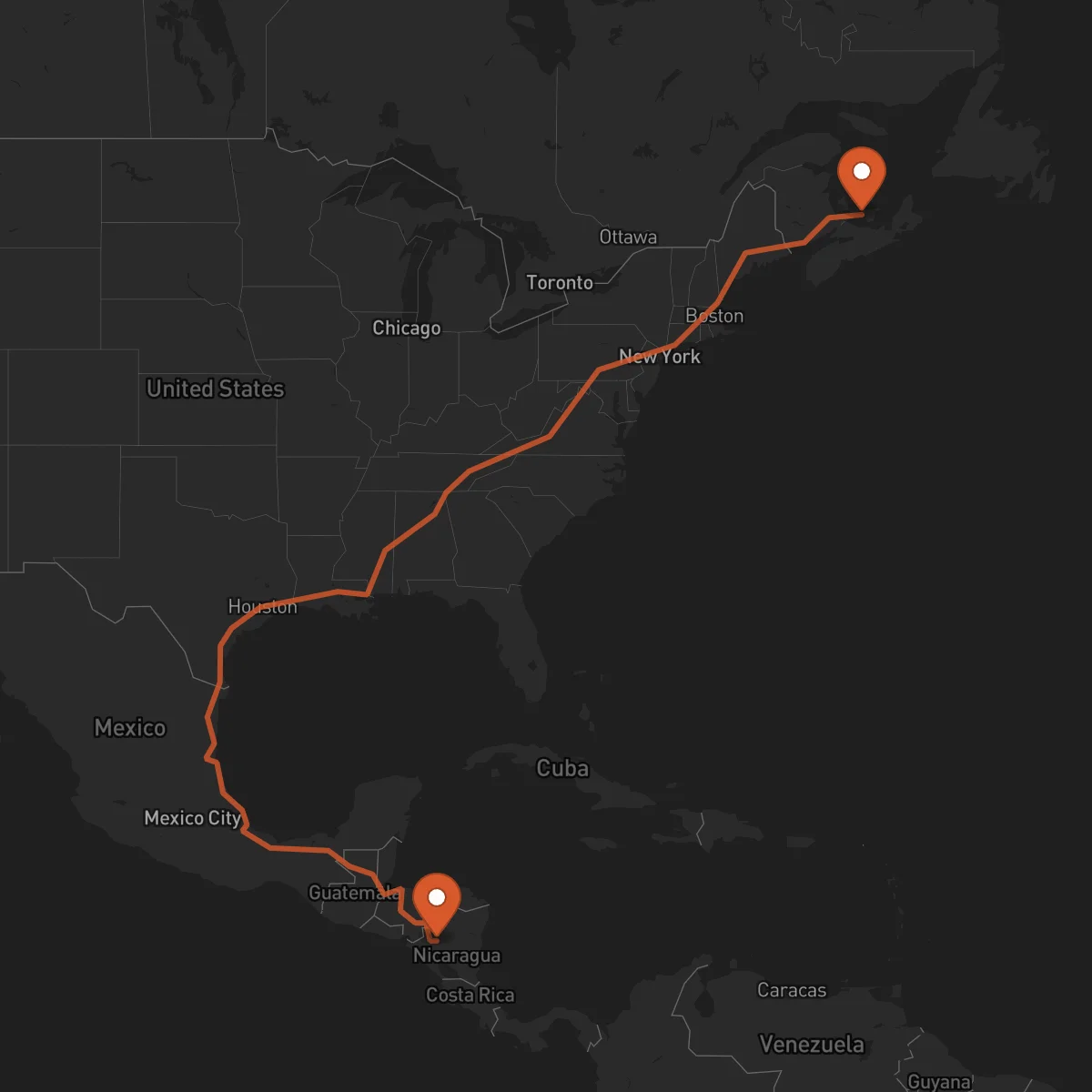 Ruta Jinotega - Charlottetown