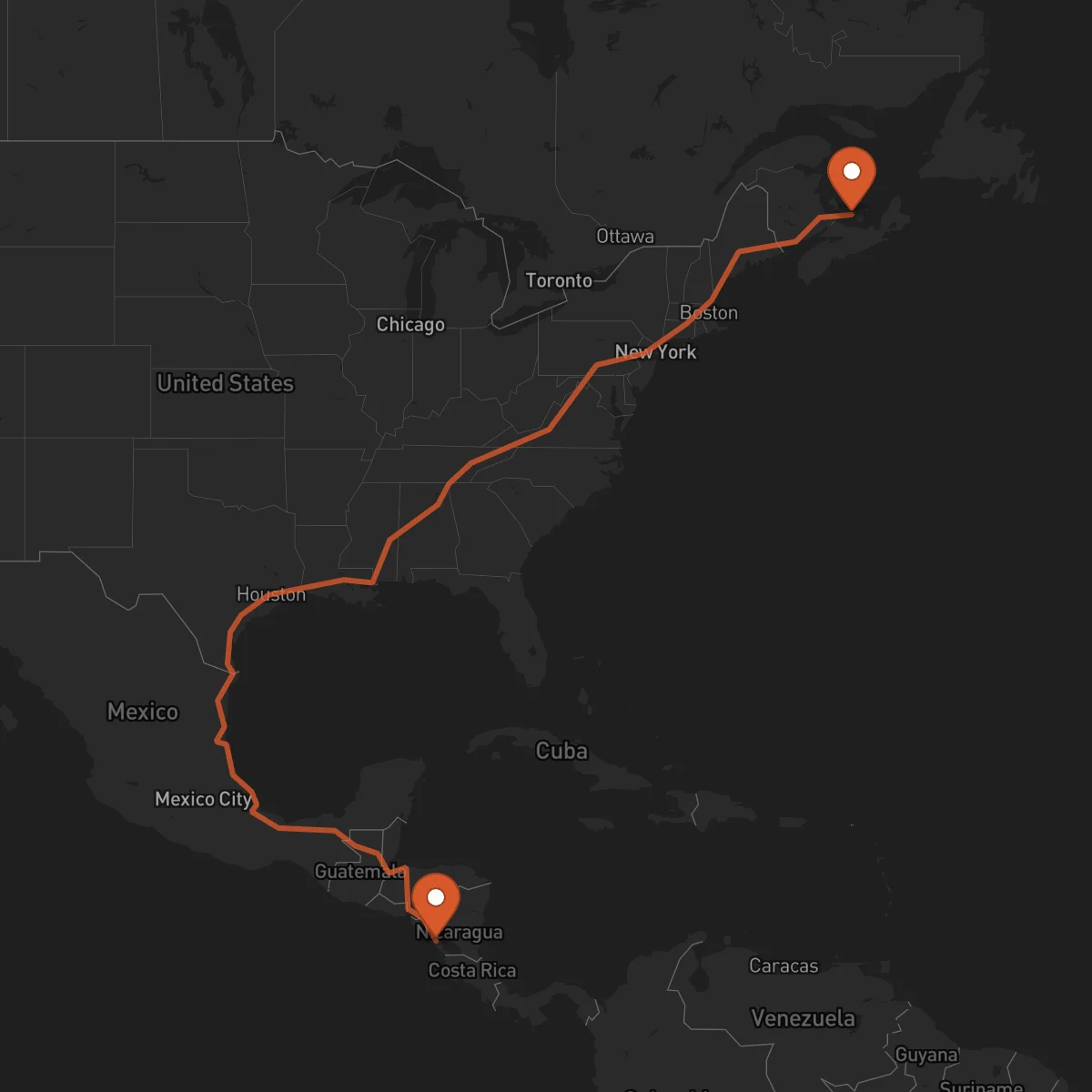 Ruta Jinotepe - Charlottetown
