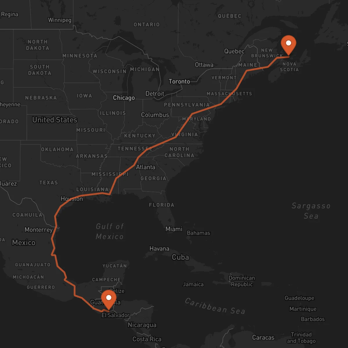 Ruta Jutiapa - Charlottetown