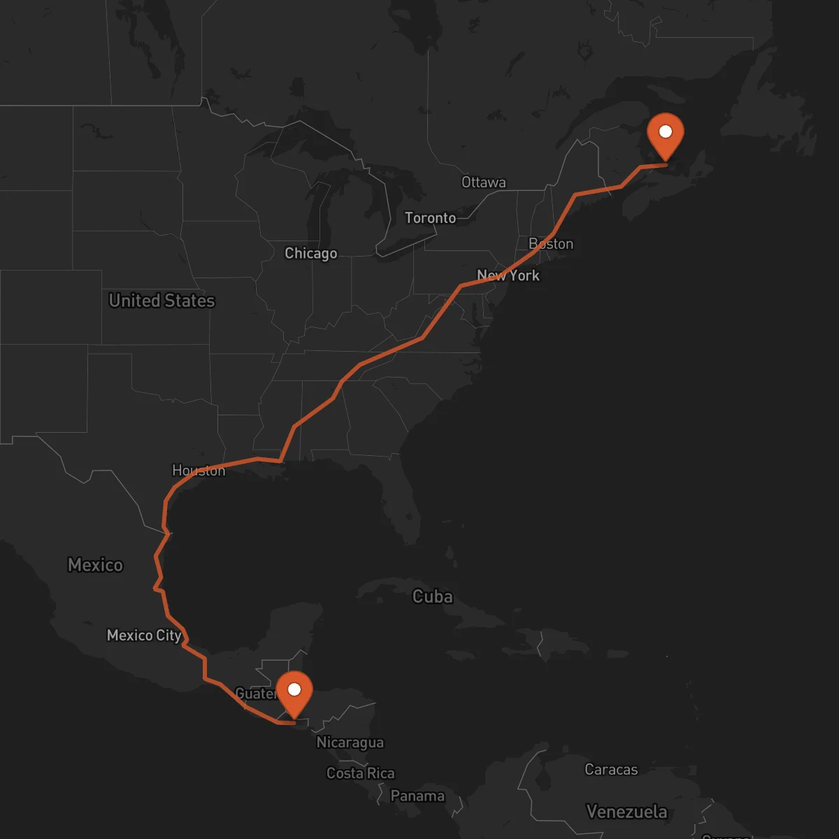Ruta San Vicente - Charlottetown