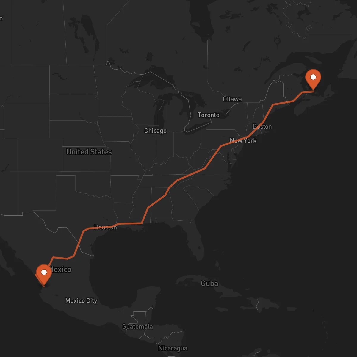 Ruta Tepic - Charlottetown