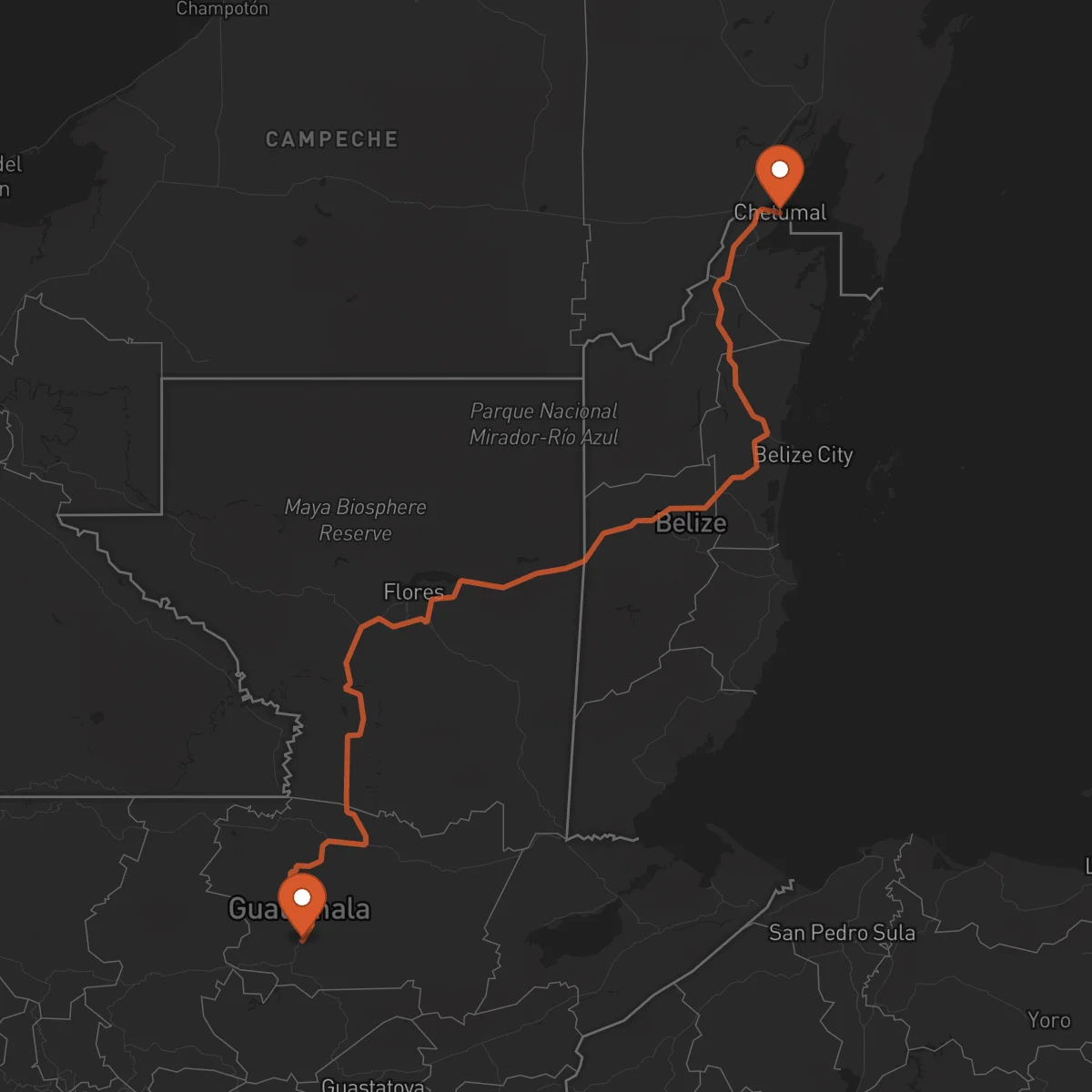 Ruta Cobán - Chetumal