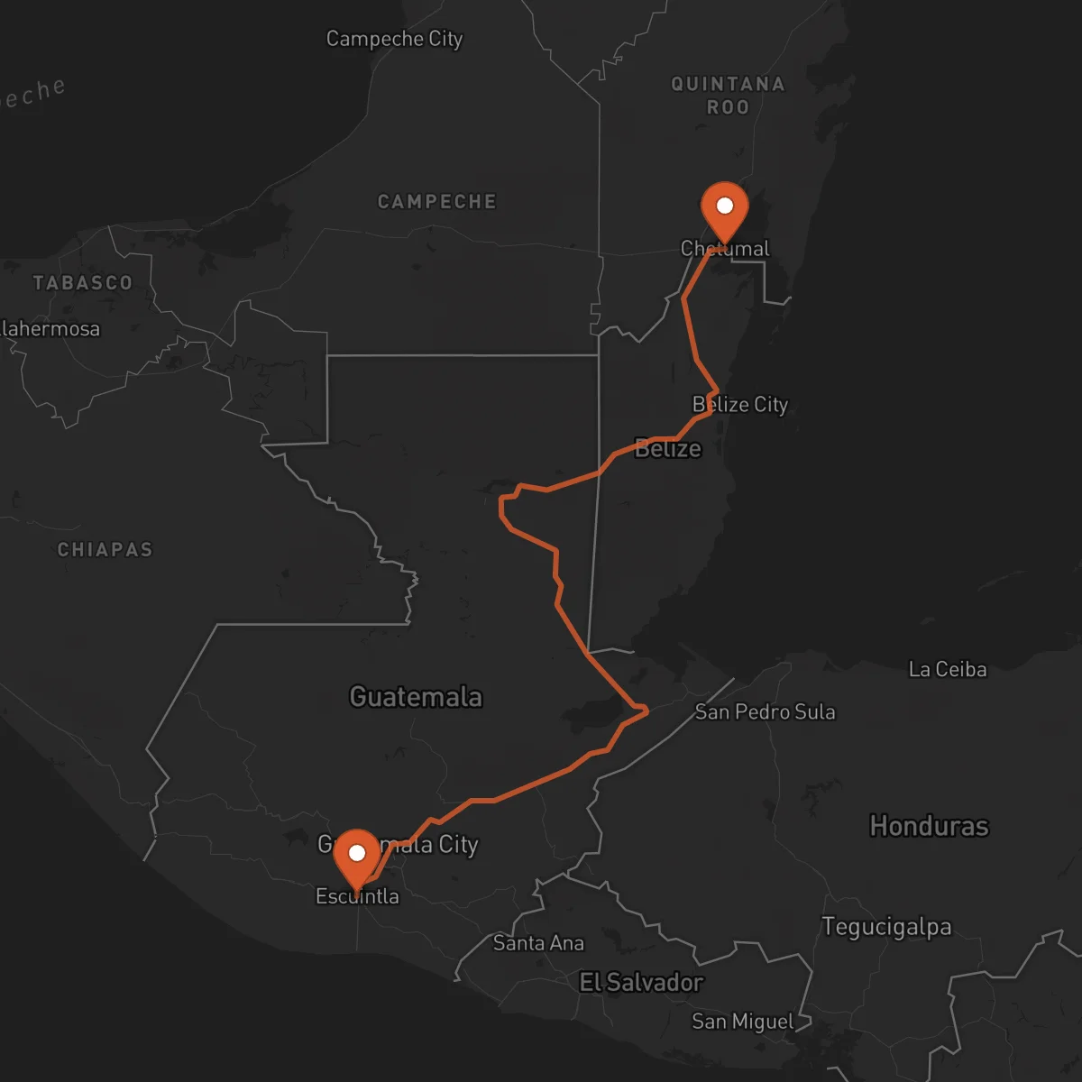 Ruta Chetumal - Escuintla