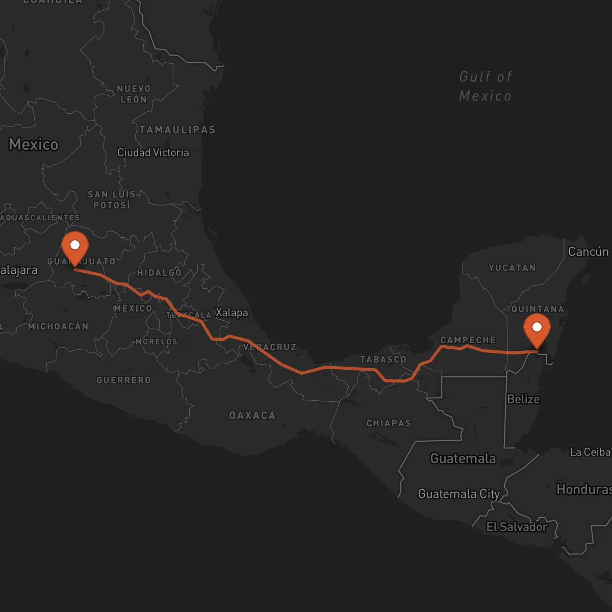 Ruta Chetumal - Irapuato