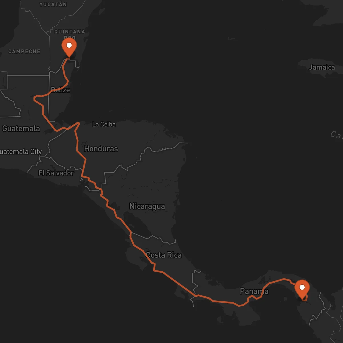 Ruta Chetumal - La Palma