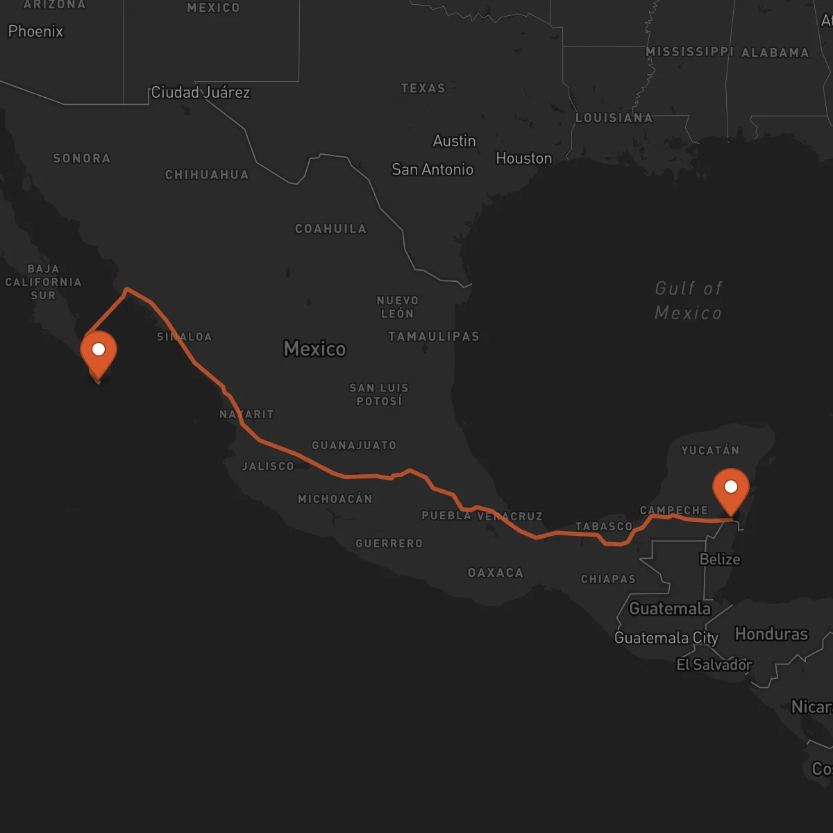 Ruta Los Cabos - Chetumal