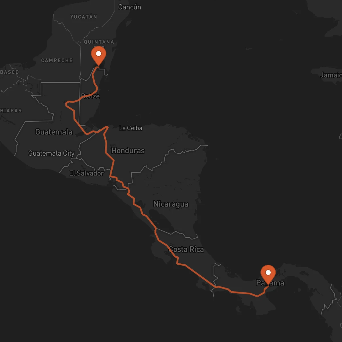 Ruta Chetumal - Penonomé