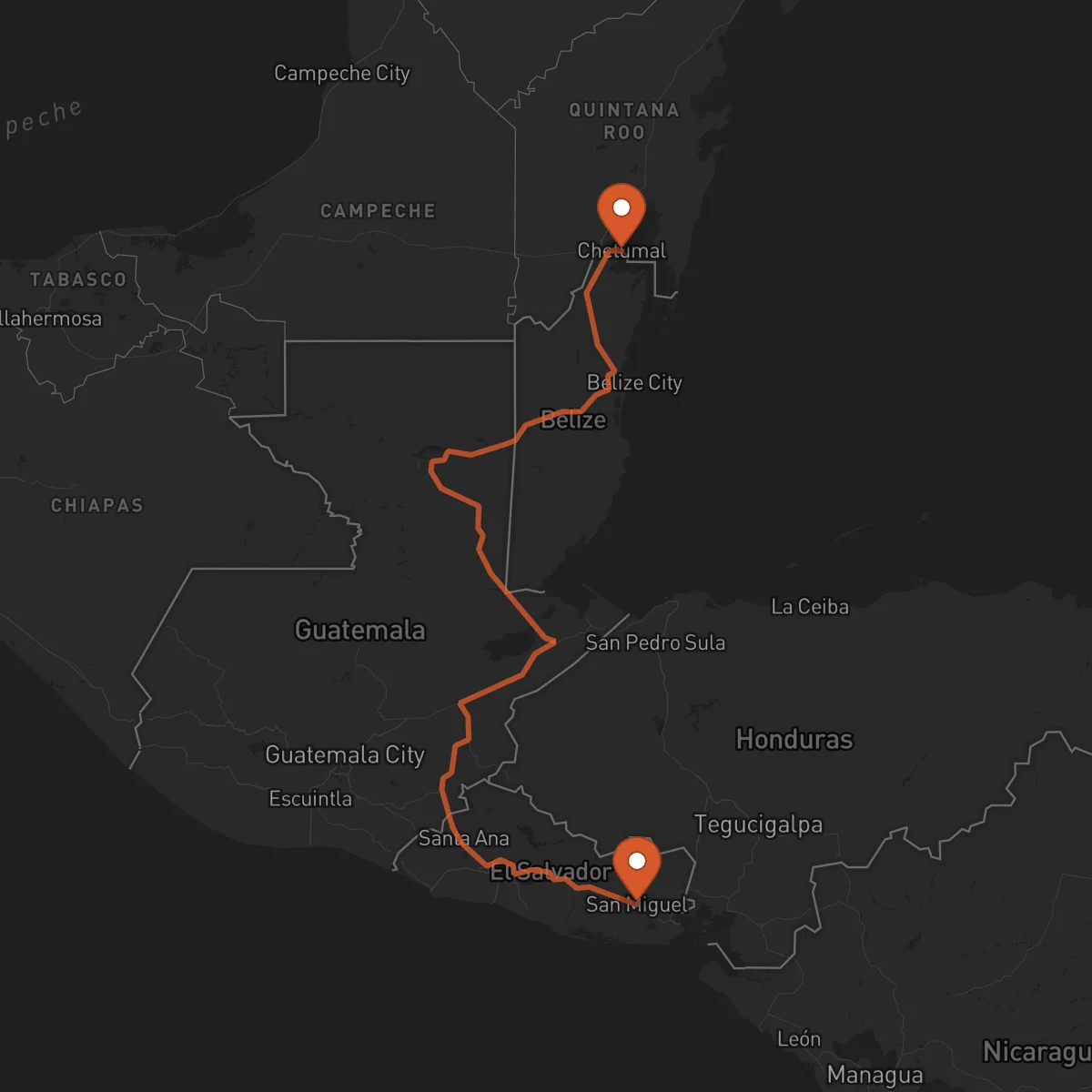 Ruta Chetumal - San Miguel