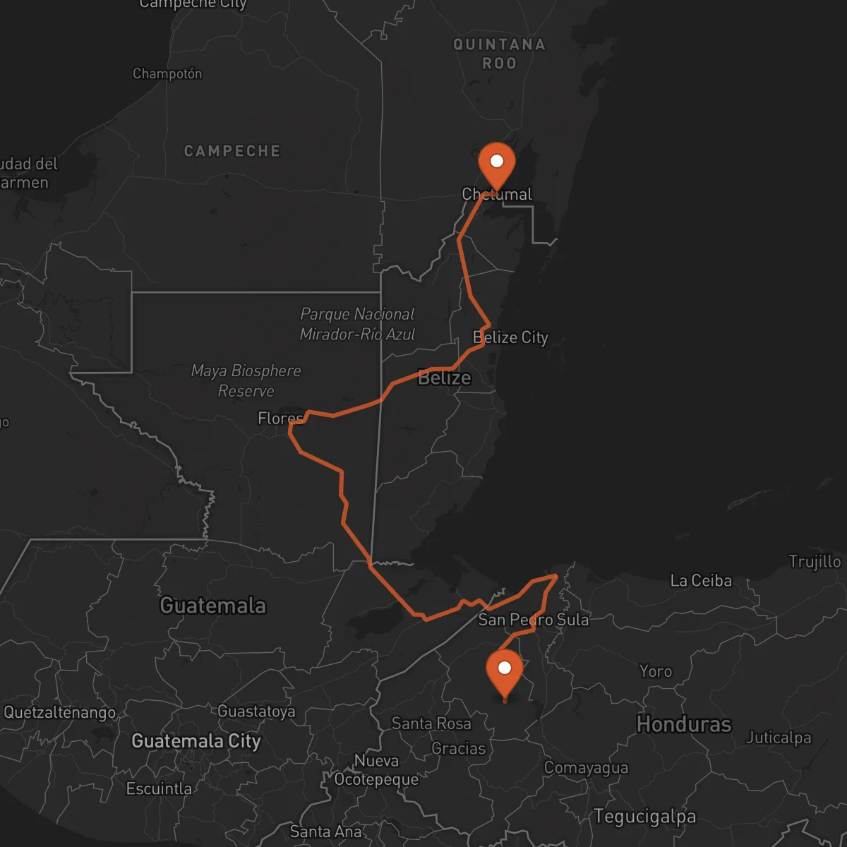 Ruta Chetumal - Santa Bárbara