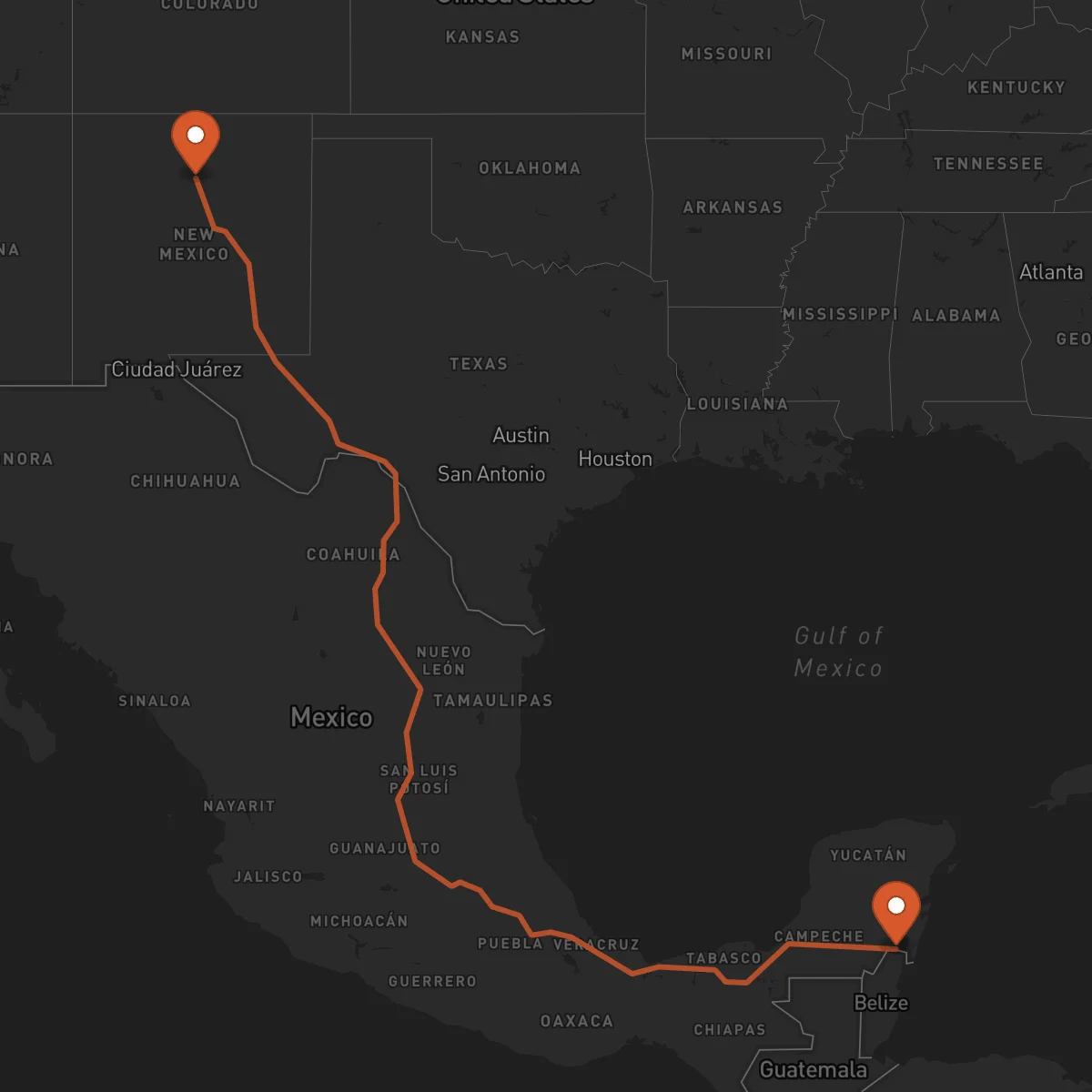 Ruta Chetumal - Santa Fe