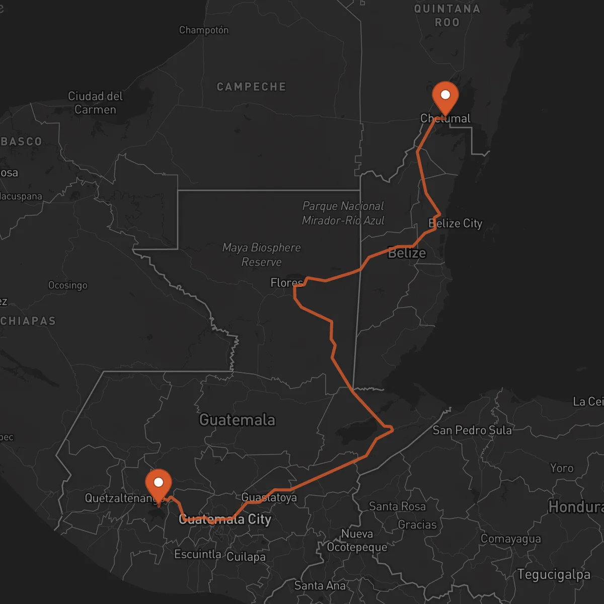 Ruta Chetumal - Sololá