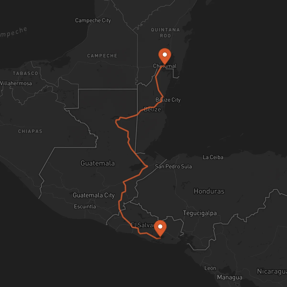 Ruta Usulután - Chetumal