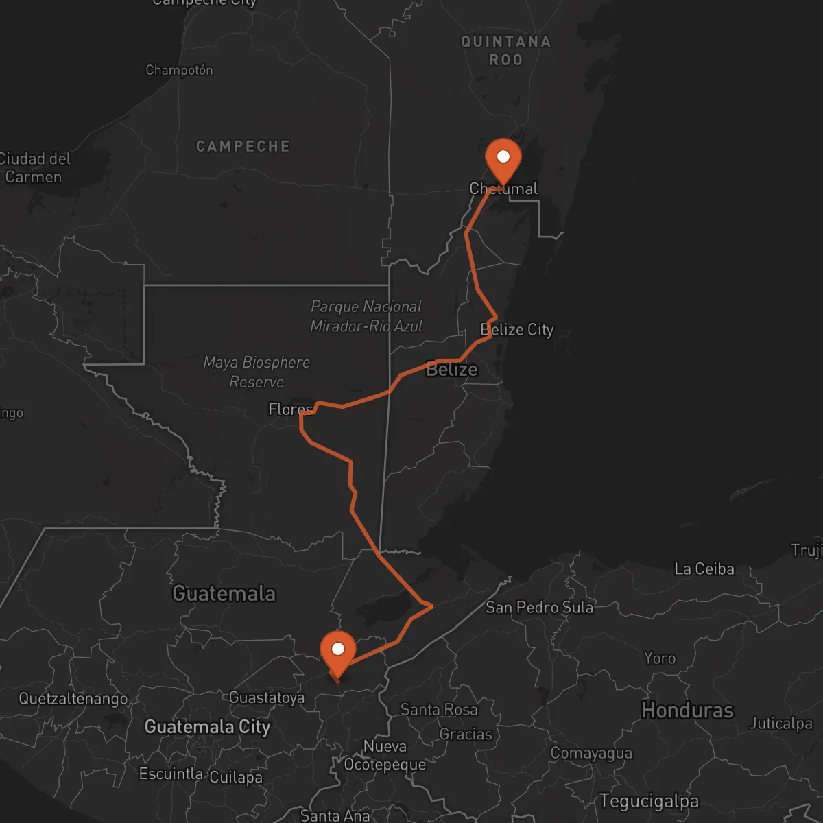 Ruta Zacapa - Chetumal
